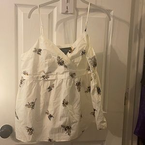 Cute Bee Adjustable Spaghetti Strap Tank Blouse